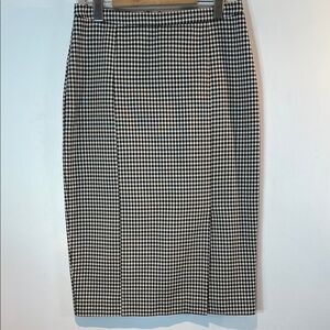 Pink Tartan houndstooth Midi Pencil Skirt size 6
